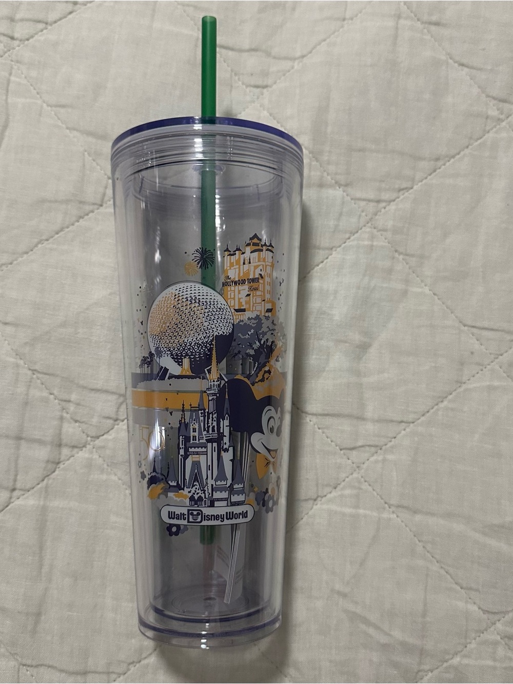Starbucks Walt Disney World Clear 50th Anniversary Retro Cold Beverage Tumble
